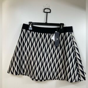 Geometric Black and White Mini Skirt Work Career Summer by BR Size 12